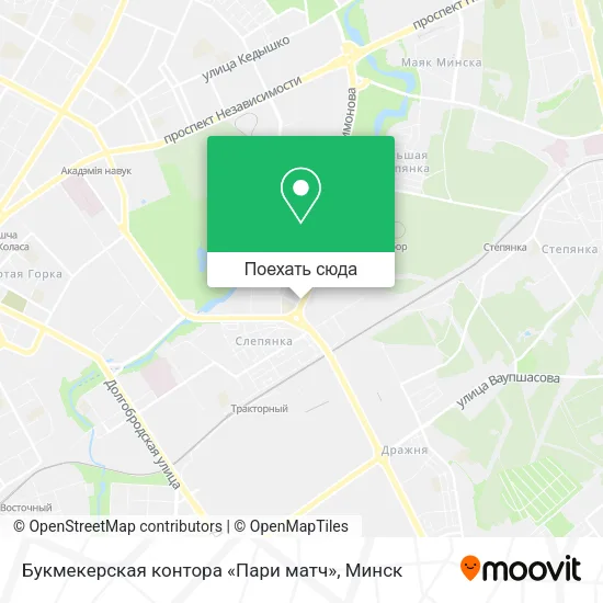 Карта Букмекерская контора «Пари матч»