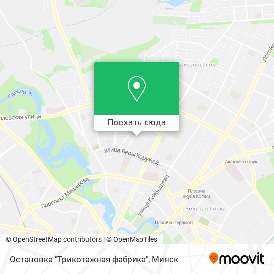 Карта Остановка "Трикотажная фабрика"