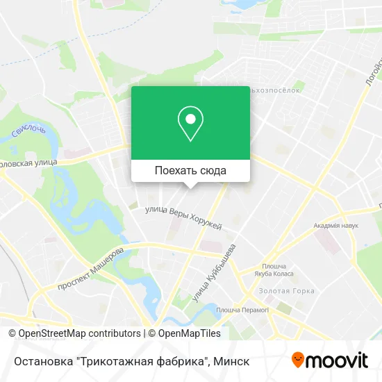 Карта Остановка "Трикотажная фабрика"