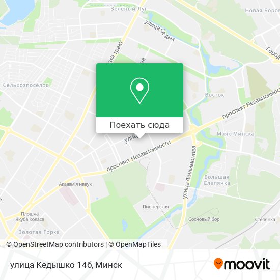 Карта улица Кедышко 14б