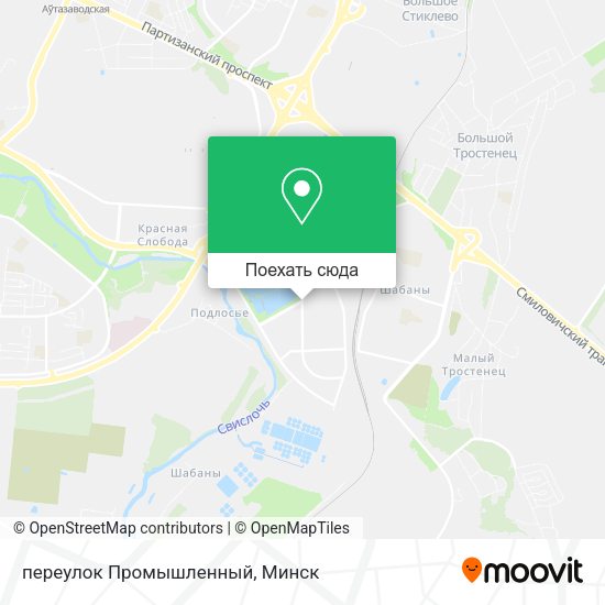 Карта переулок Промышленный