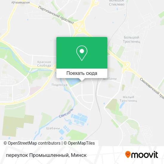 Карта переулок Промышленный