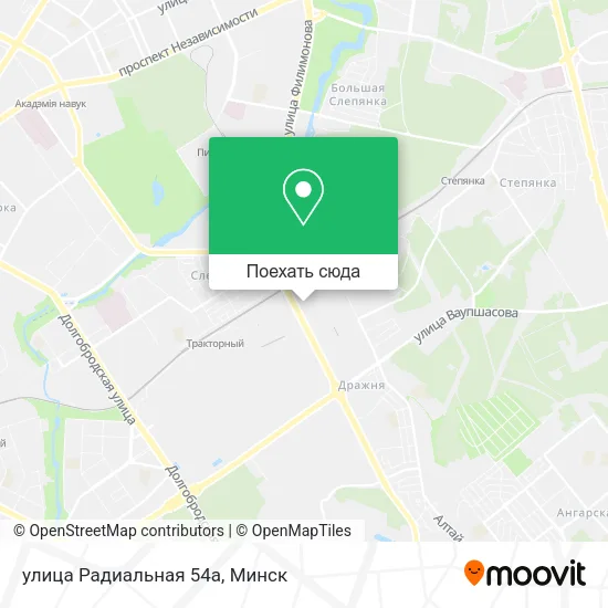 Карта улица Радиальная 54а