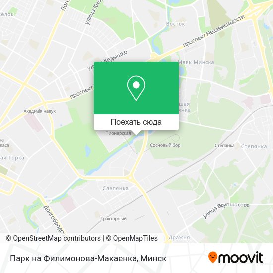 Карта Парк на Филимонова-Макаенка