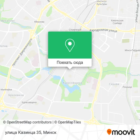 Карта улица Казинца 35