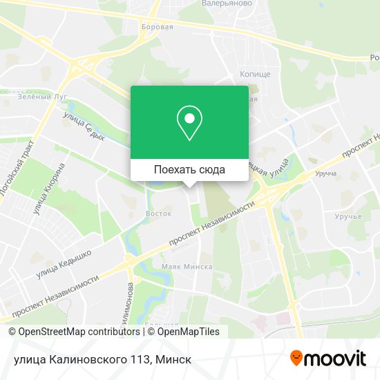 Карта улица Калиновского 113