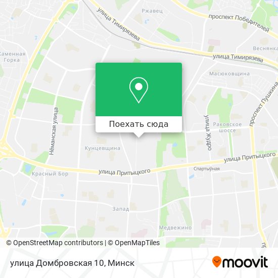 Карта улица Домбровская 10