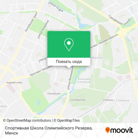 Карта Спортивная Школа Олимпийского Резерва