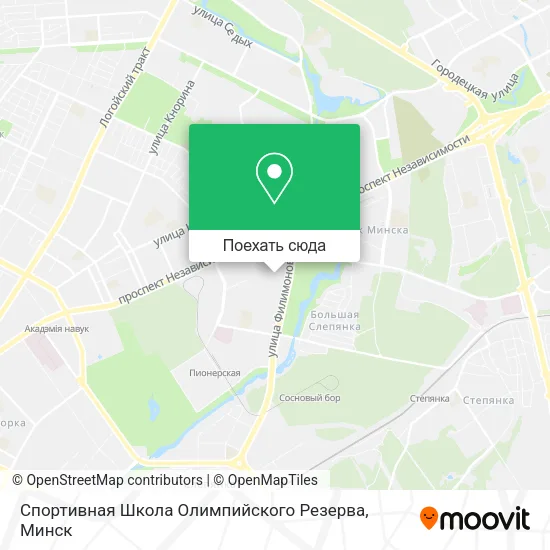 Карта Спортивная Школа Олимпийского Резерва