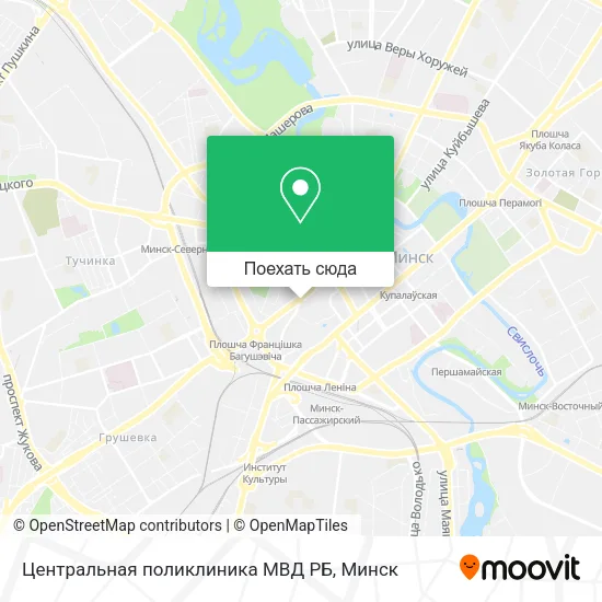 Карта Центральная поликлиника МВД РБ