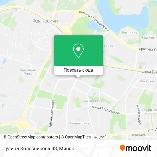 Карта улица Колесникова 38