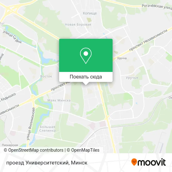 Карта проезд Университетский