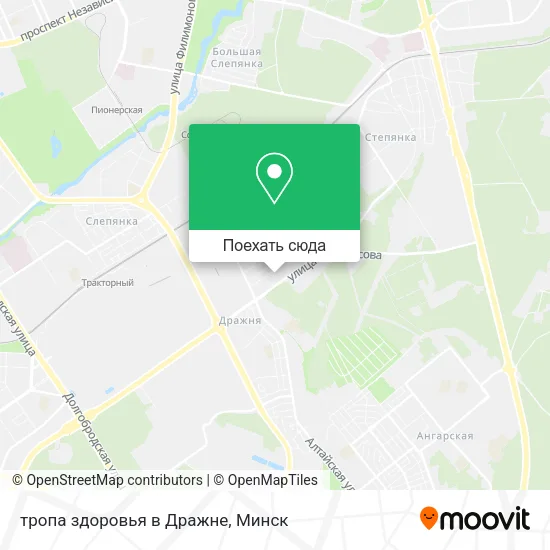 Карта тропа здоровья в Дражне