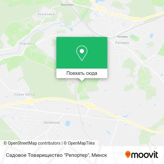 Карта Садовое Товарищество "Репортер"