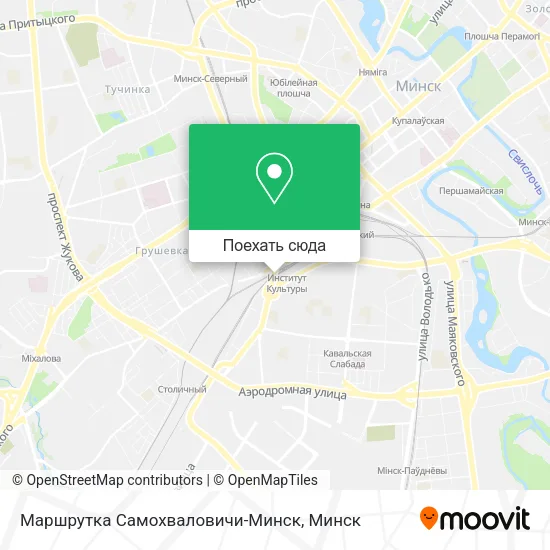 Карта Маршрутка Самохваловичи-Минск