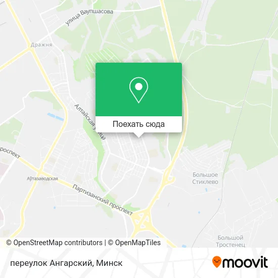 Карта переулок Ангарский