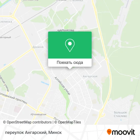 Карта переулок Ангарский