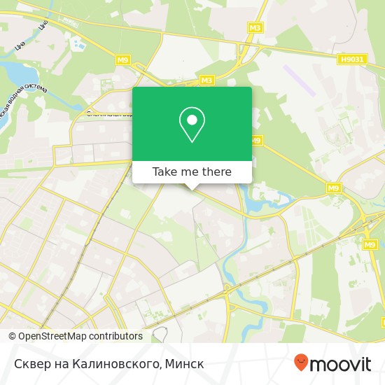 Карта Сквер на Калиновского