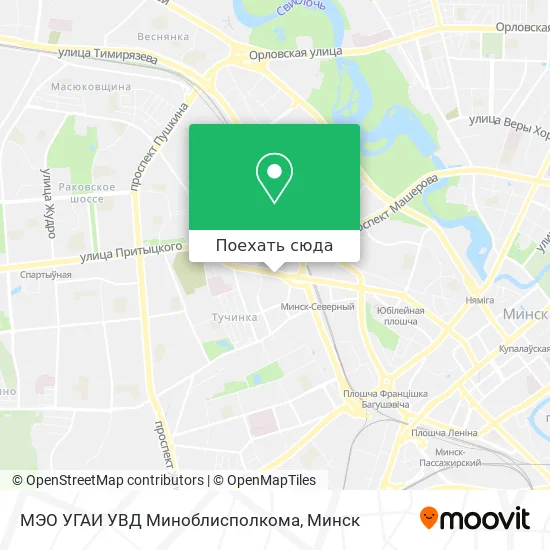 Карта МЭО УГАИ УВД Миноблисполкома