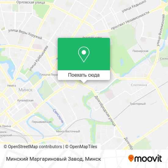 Карта Минский Маргариновый Завод