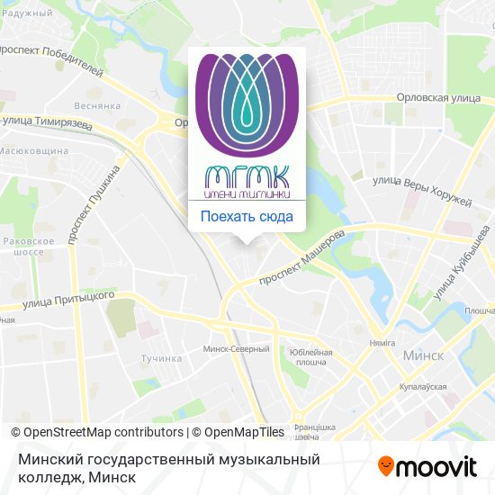 Карта Минский государственный музыкальный колледж