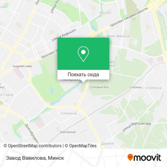 Карта Завод Вавилова