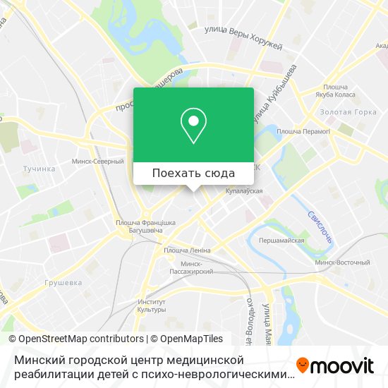 Карта Минский городской центр медицинской реабилитации детей с психо-неврологическими заболеваниями