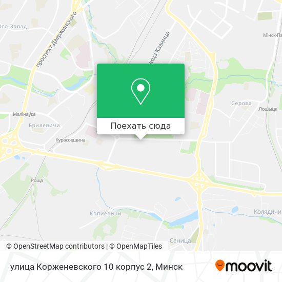 Карта улица Корженевского 10 корпус 2
