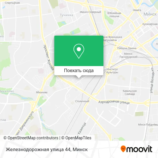 Карта Железнодорожная улица 44