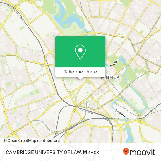 Карта CAMBRIDGE UNIVERSITY OF LAW