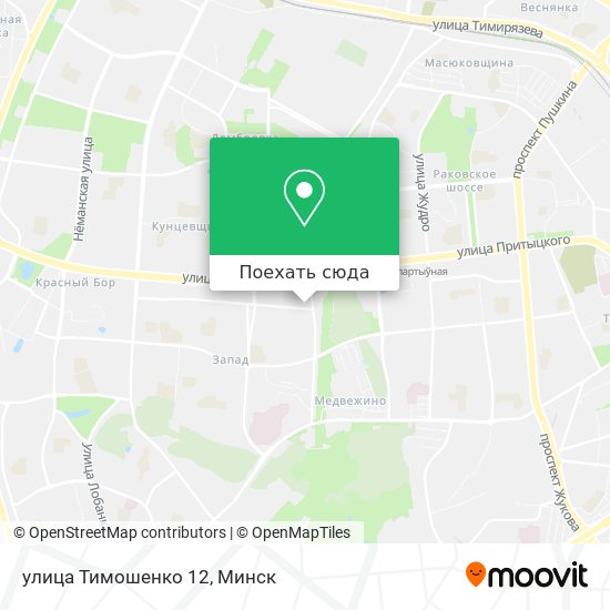 Карта улица Тимошенко 12