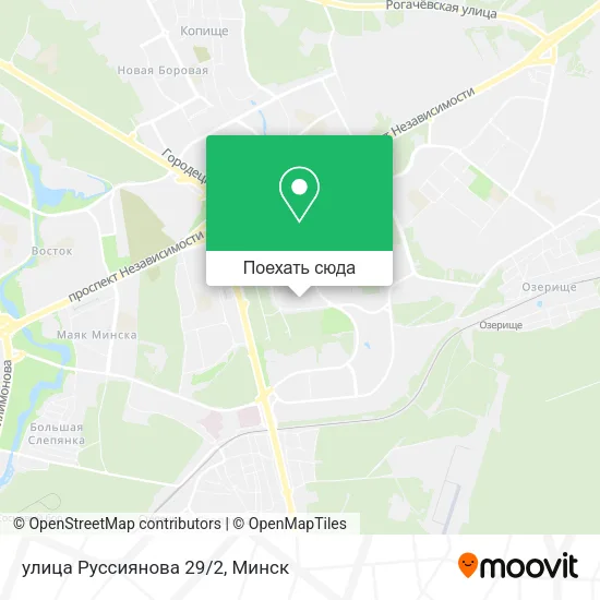 Карта улица Руссиянова 29/2