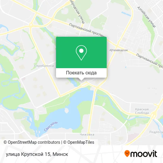 Карта улица Крупской 15