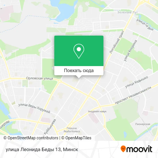Карта улица Леонида Беды 13