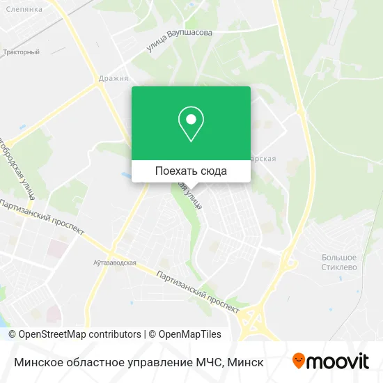 Карта Минское областное управление МЧС