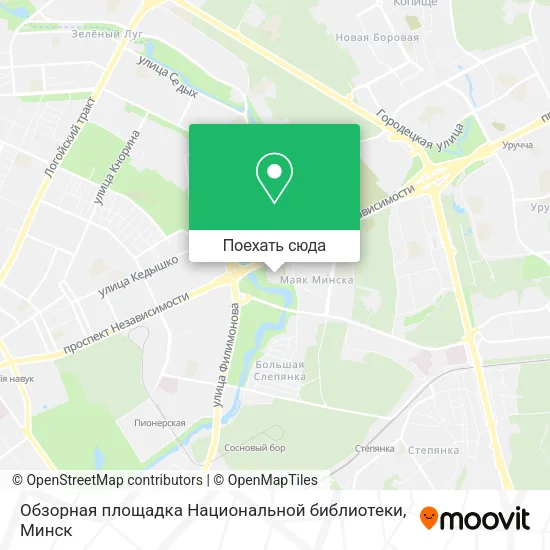 Карта Обзорная площадка Национальной библиотеки