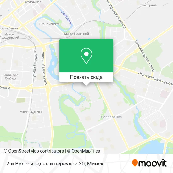 Карта 2-й Велосипедный переулок 30