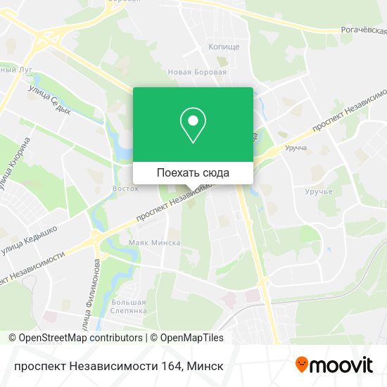 Карта проспект Независимости 164