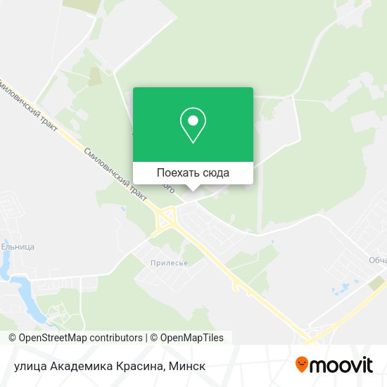 Карта улица Академика Красина