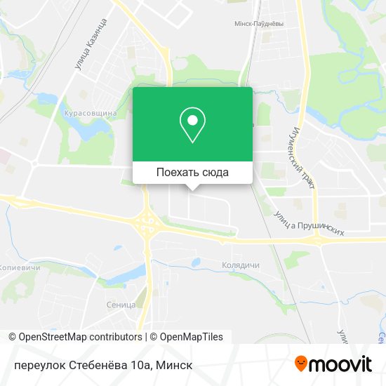 Карта переулок Стебенёва 10а