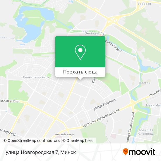 Карта улица Новгородская 7