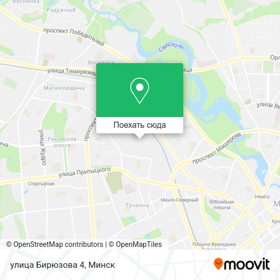 Карта улица Бирюзова 4