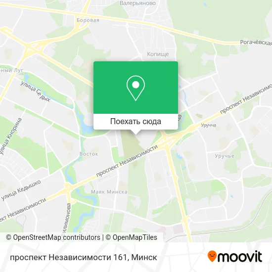 Карта проспект Независимости 161