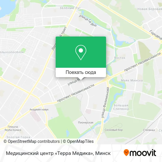 Карта Медицинский центр «Терра Медика»