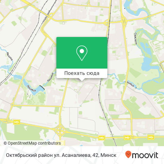 Карта Октябрьский район ул. Асаналиева, 42