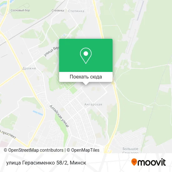 Карта улица Герасименко 58/2