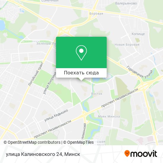 Карта улица Калиновского 24