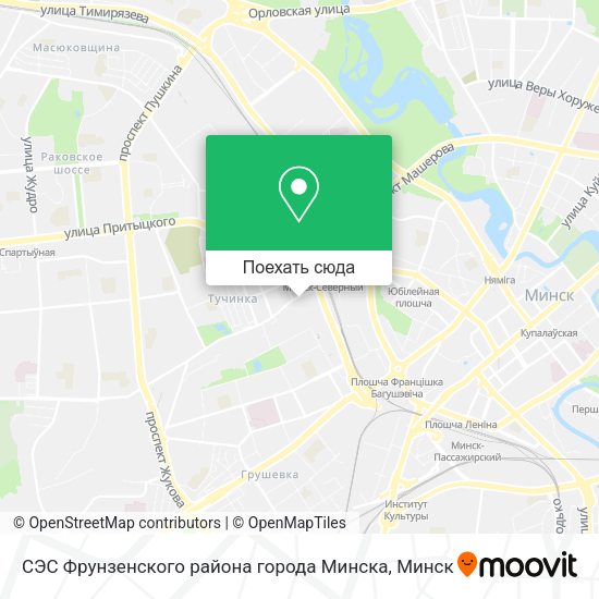 Карта СЭС Фрунзенского района города Минска