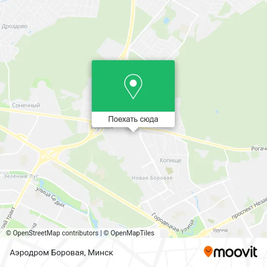 Карта Аэродром Боровая