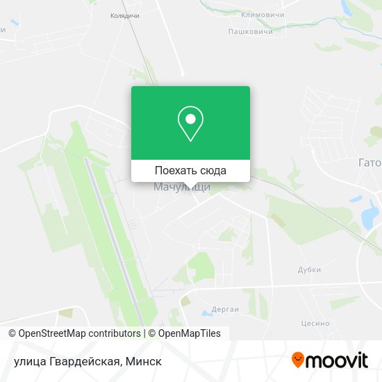 Карта улица Гвардейская